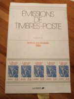 Emissions des timbres-poste, France, Notices philatéliques 1986