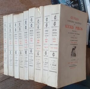 Œuvres complètes illustrées de Alexis Piron - 9 volumes - Série incomplète - Lot ou pièce