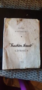 Traction Avant Citroen – Notice D’entretien