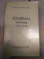 Journal politique 1937-1938.