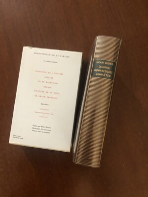 Jean GIONO/ numéro 230 de la Bibliothèque de la Pléiade/ Œuvres romanesques complètes/ Tome 1: NAISSANCE DE L'ODYSSÉE, COLLINE, UN DE BAUMUGNES, REGAIN, SOLITUDE DE LA PITIÉ, LE GRAND TROUPEAU,   Appendices :ANGIOLINA, PRÉSENTATION DE PAN, L’ESCLAVE/ Éditions GALLIMARD 1991