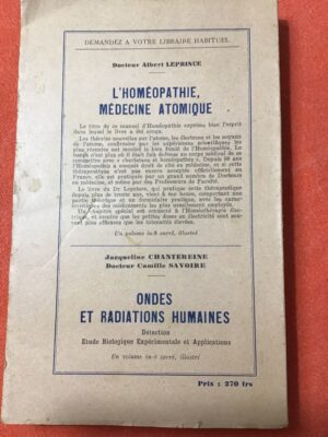 Docteur Albert LEPRINCE/ Des radiations cosmiques aux ondes humaines/ Hommage de l’Auteur/ Éditions DANGLES 1948