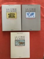 Simon GRIMALDI/ La Corse & le Monde/ Histoire Chronologique Comparée en 3 tomes/ des origines à 1559/ de 1560 à 1769/ de 1770 à 1914/ Éditions EDISUD 1989, 1992, 1997/ avec une lettre autographe de l’Auteur