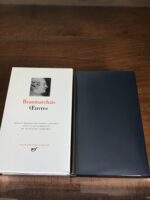 BEAUMARCHAIS/ Oeuvres/ nouvelle édition établie par Pierre LARTHOMAS avec la collaboration de Jacqueline LARTHOMAS/ Volume 22 de la « Bibliothèque de la Pléiade »/ Éditions NRF GALLIMARD/ édition de 1988, impression de 1988.