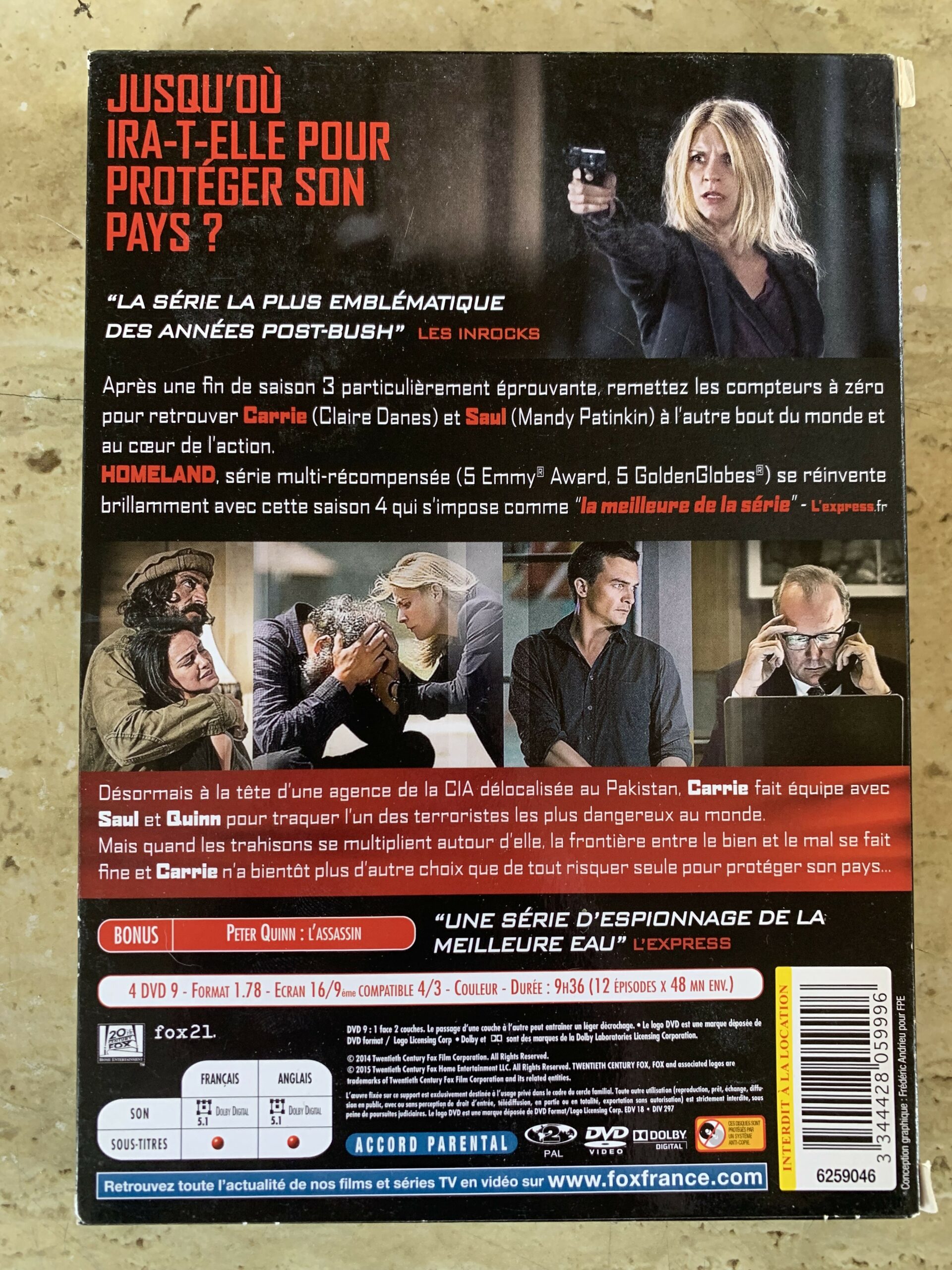 Homeland / Coffret intégrale saison 4 / DVD vidéo