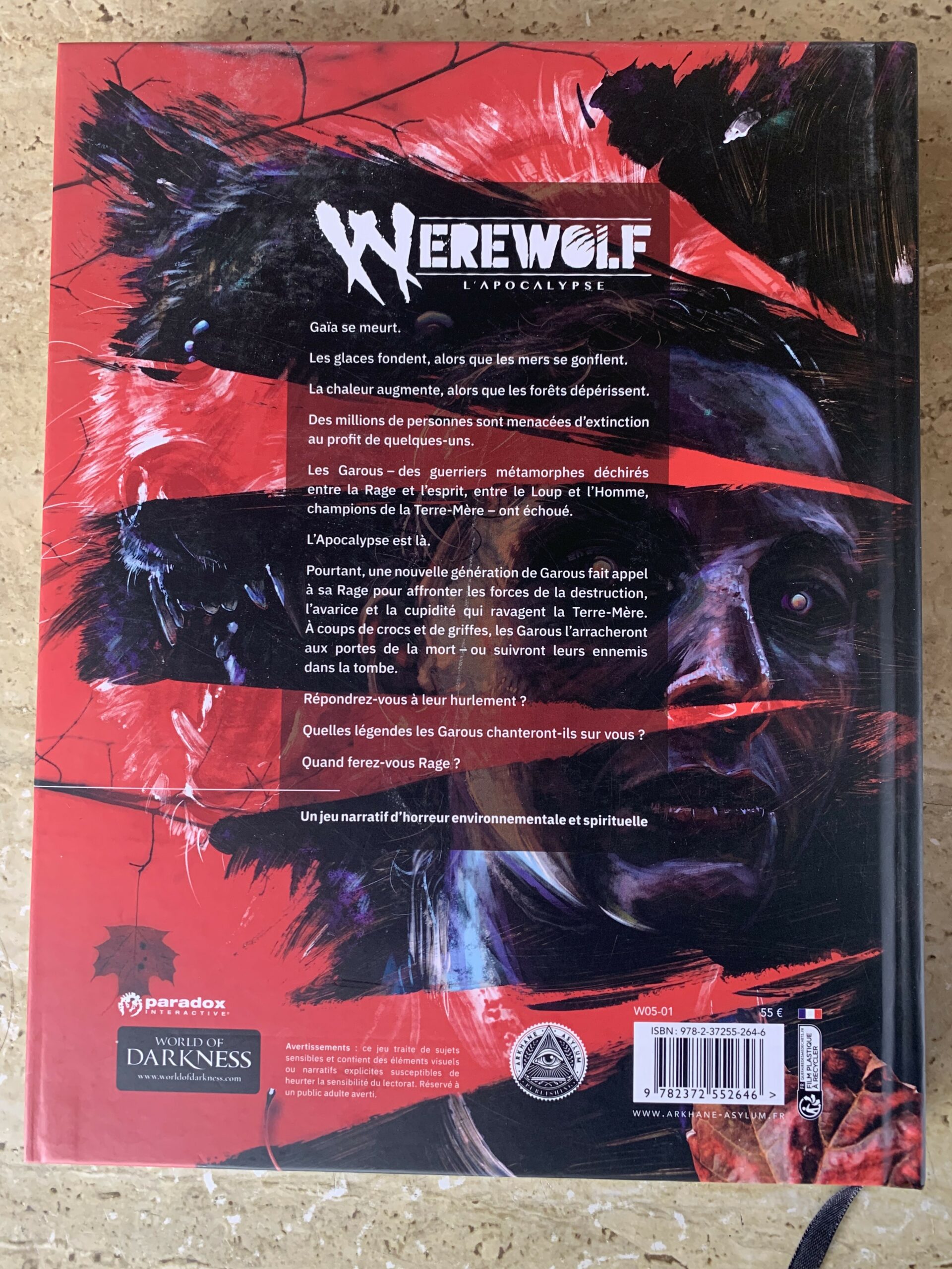 Werewolf / L'apocalypse / Livre des Règles / éditions WoD