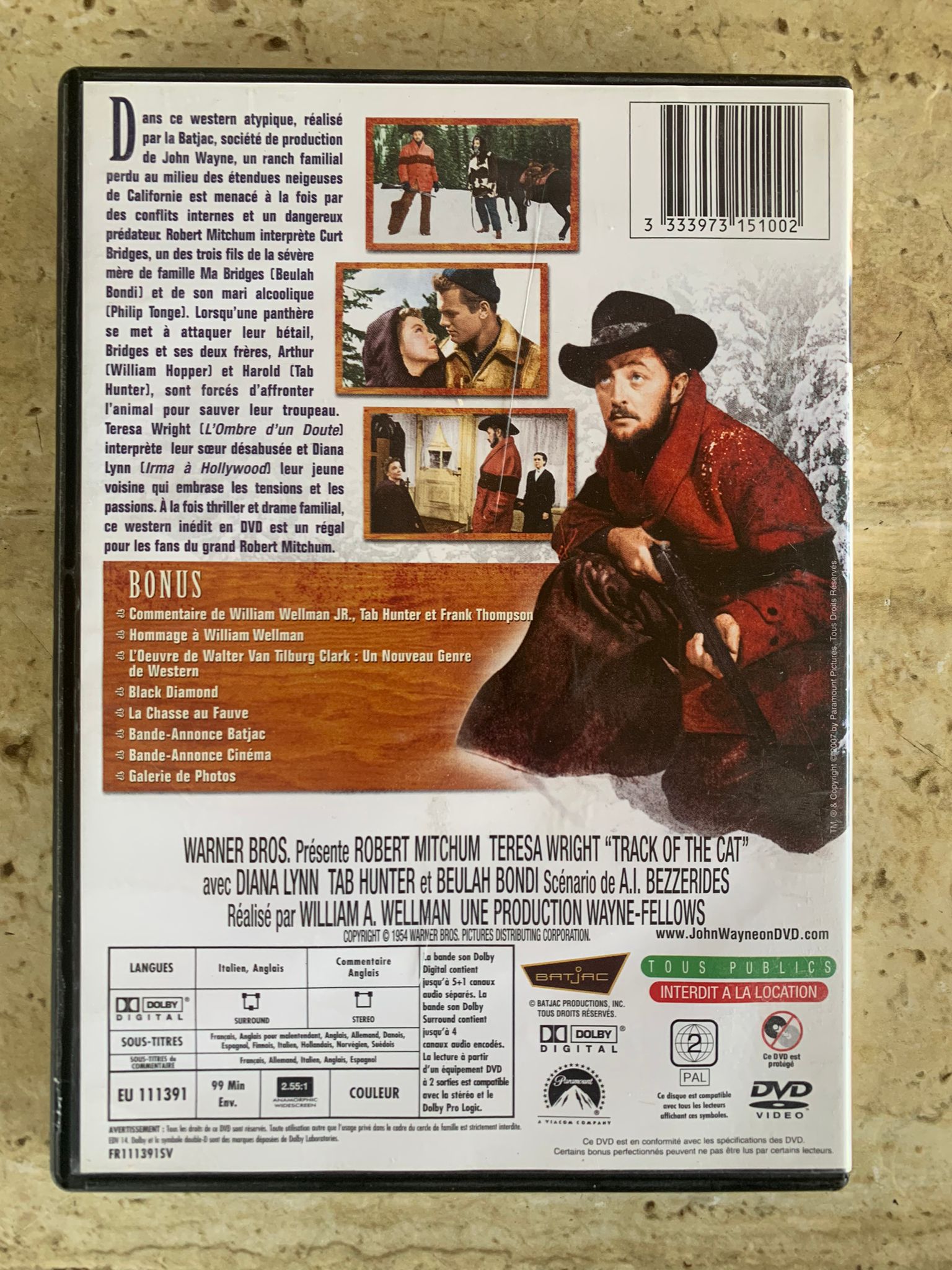 Track of the Cat / édition spéciale / Robert Mitchum / Teresa Wright / DVD vidéo