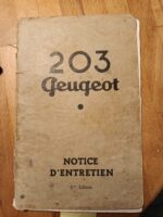 Peugeot 203 / Notice d entretien