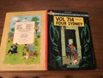 HERGÉ/ Les aventures de TINTIN/ Vol 714 pour SYDNEY/ Éditions CASTERMAN/ deuxième tirage de l’édition Originale de 1968 avec texte modifié de la « bulle » du  Capitaine HADDOCK dans la dernière case de la page 42